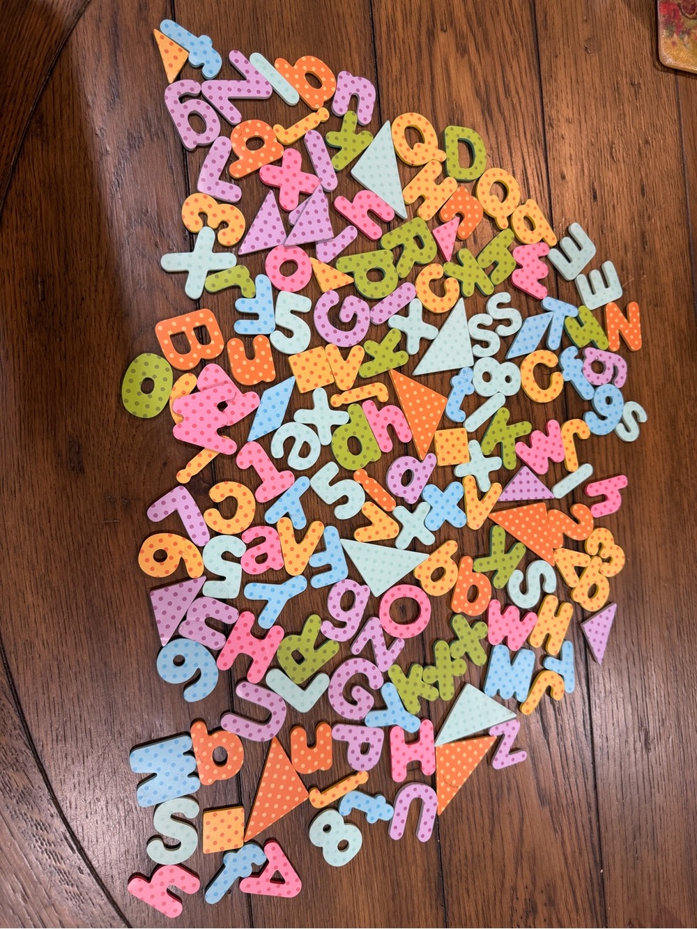Colorful Polka Dot Alphabet & Shape magnets